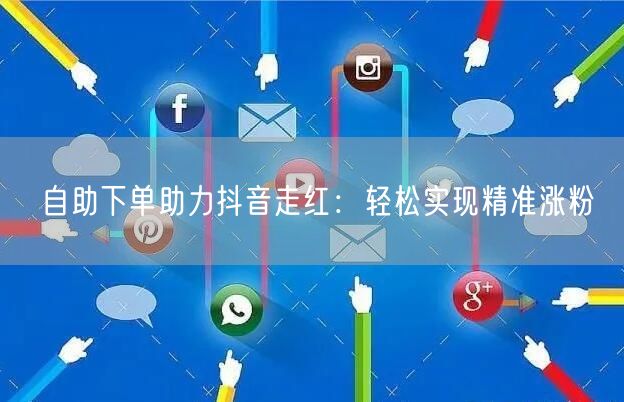 自助下单助力抖音走红：轻松实现精准涨粉