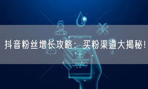 抖音粉丝增长攻略：买粉渠道大揭秘！